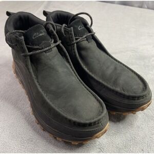 Clarks Boots Men 13 Black Nubuck ATL Trek Wall Waterproof Outdoor Hiking Lace Up